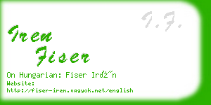 iren fiser business card